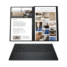 ASUS Zenbook Duo UX8406CA | Dual 14” OLED 3K 120Hz Touch Display | 15th Gen Intel Core Ultra 9 285H CPU | Intel Arc Graphics | 32GB RAM | 2TB Gen 4 SSD | Windows 11 | Stylus |Inkwell Grey | 2 Year Int'l Warranty | 1 Year Perfect Warranty